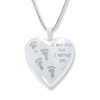 Thumbnail Image 0 of Footprints Heart Locket Sterling Silver 18"