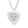Thumbnail Image 0 of Heart Locket Necklace Diamond Accents Sterling Silver 18"