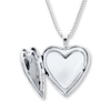 Thumbnail Image 1 of Heart Locket Necklace Diamond Accents Sterling Silver 18"