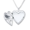 Thumbnail Image 1 of Paw Print Locket Heart Necklace Sterling Silver 18"