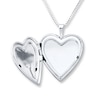 Thumbnail Image 2 of Paw Print Locket Heart Necklace Sterling Silver 18"