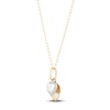 Thumbnail Image 2 of Hollow Children's Heart Necklace 14K Two-Tone Gold 13"