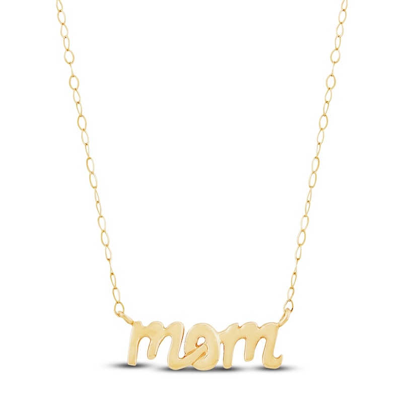 Main Image 1 of Petite Mom Necklace 14K Yellow Gold 17 Length