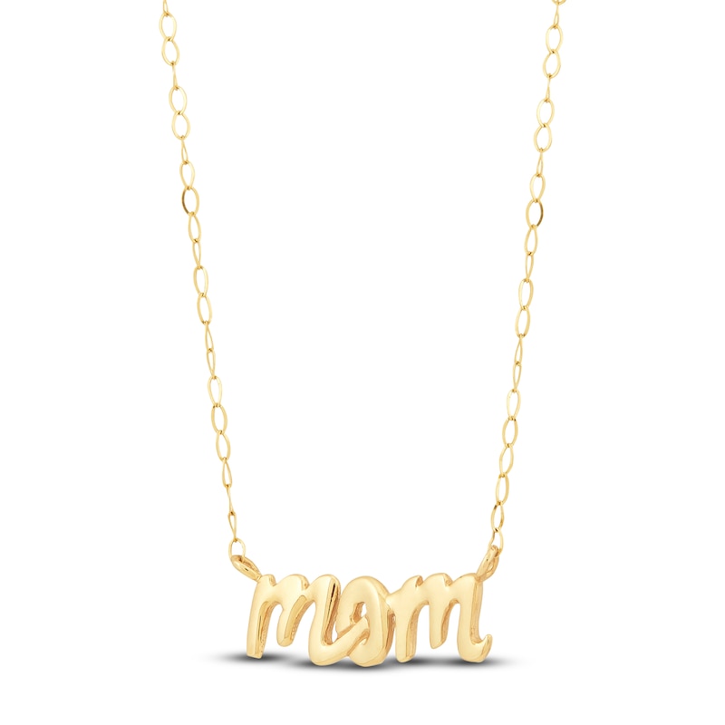 Main Image 2 of Petite Mom Necklace 14K Yellow Gold 17 Length