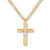 Thumbnail Image 0 of Men's Crucifix Necklace 10K Yellow Gold 20 Length