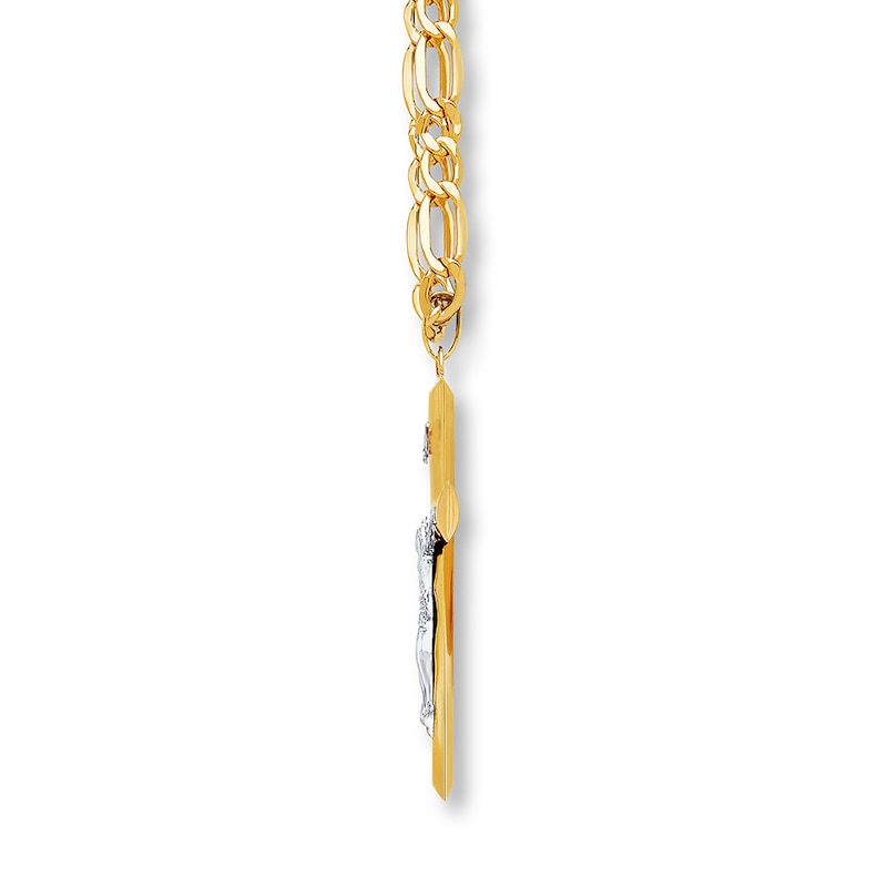 Men's Crucifix Necklace 10K Yellow Gold 20 Length