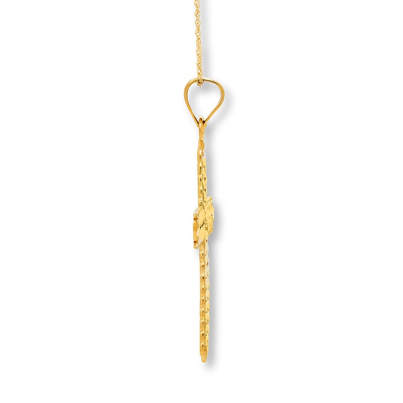 Main Image 2 of Reversible Cross Necklace 14K Yellow Gold 18"