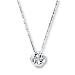 Love Knot Necklace Sterling Silver