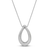 Thumbnail Image 4 of Wheat Design Textured Tear Drop Pendant Sterling Silver 36"