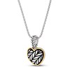 Thumbnail Image 2 of Wheat Design Heart Pendant Necklace Sterling Silver/14K Yellow Gold 17"