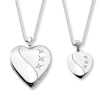 Thumbnail Image 0 of Mother/Daughter Necklaces Heart with Diamonds Sterling Silver