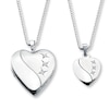 Thumbnail Image 1 of Mother/Daughter Necklaces Heart with Diamonds Sterling Silver
