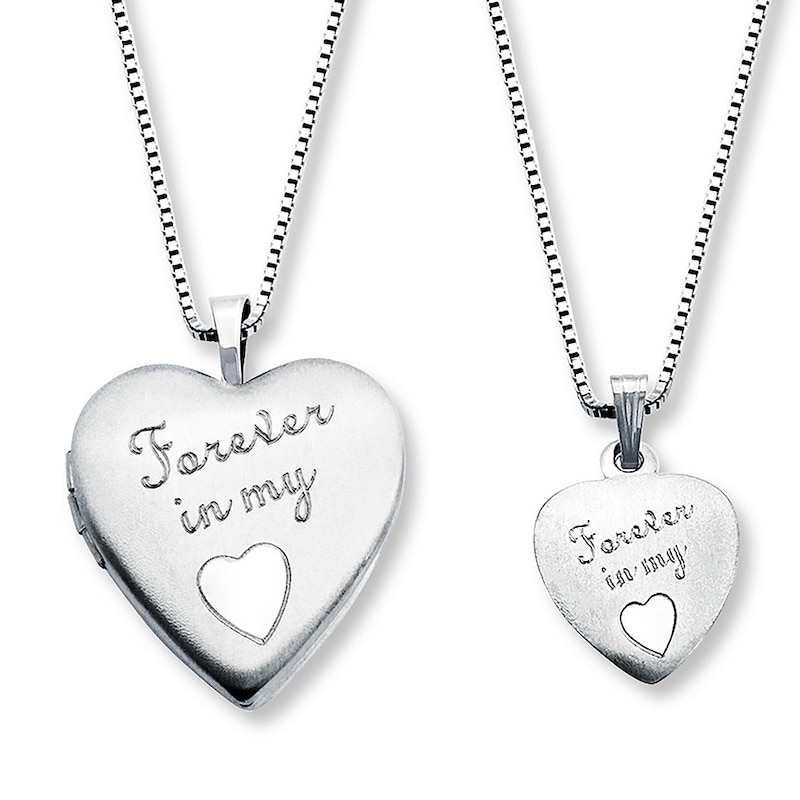 Main Image 1 of Mother/Daughter Necklaces Forever in My Heart Sterling Silver