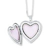 Thumbnail Image 2 of Mother/Daughter Necklaces Heart with Rose Sterling Silver