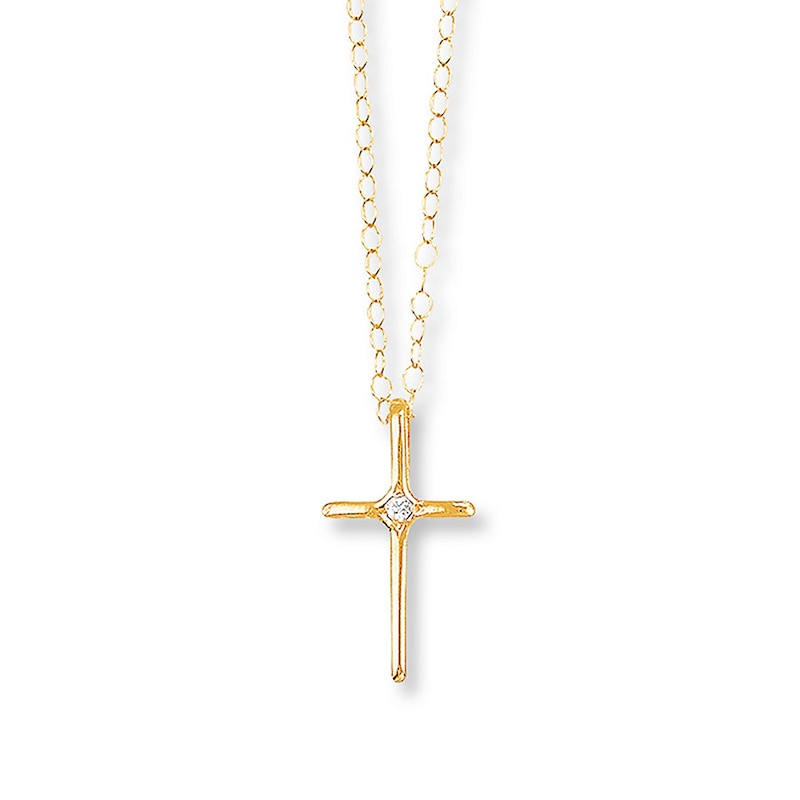 Fine Cross Charm by Baby Gold - Shop Custom Gold Jewelry