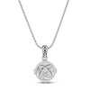 Thumbnail Image 4 of Wheat Design Textured Disk Pendant Necklace Sterling Silver 17"