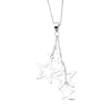 Thumbnail Image 0 of Star Dangle Necklace Sterling Silver 18 Length