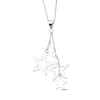 Thumbnail Image 1 of Star Dangle Necklace Sterling Silver 18 Length