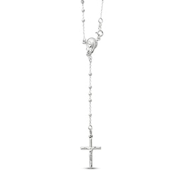 Rosary Necklace Sterling Silver 24 Length