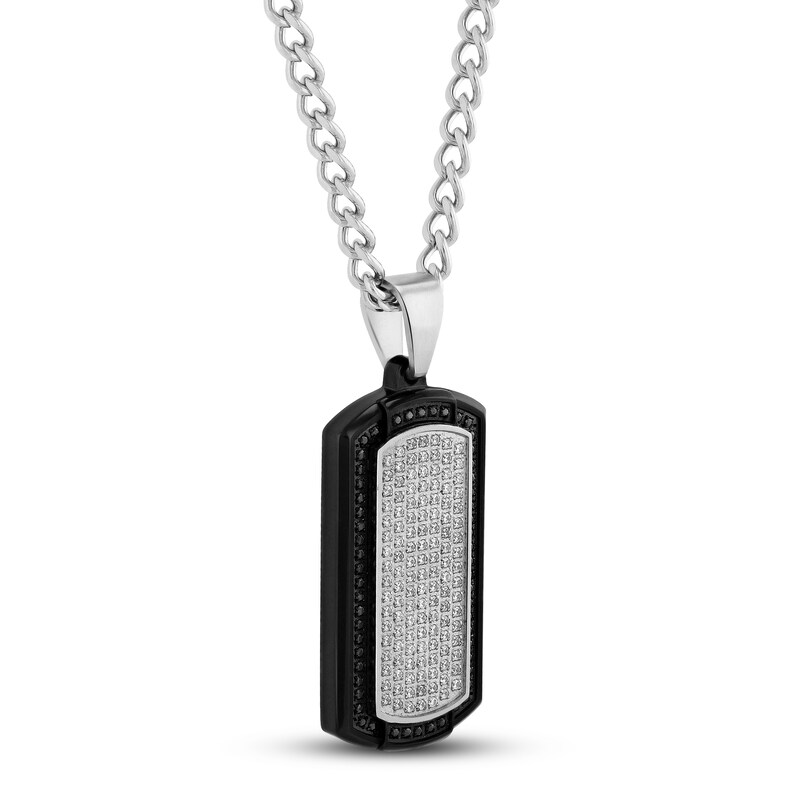 Main Image 2 of Diamond Necklace Stainless Steel