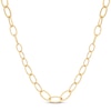 Thumbnail Image 0 of Hollow Graduated Oval Link Necklace 10K Yellow Gold 17"