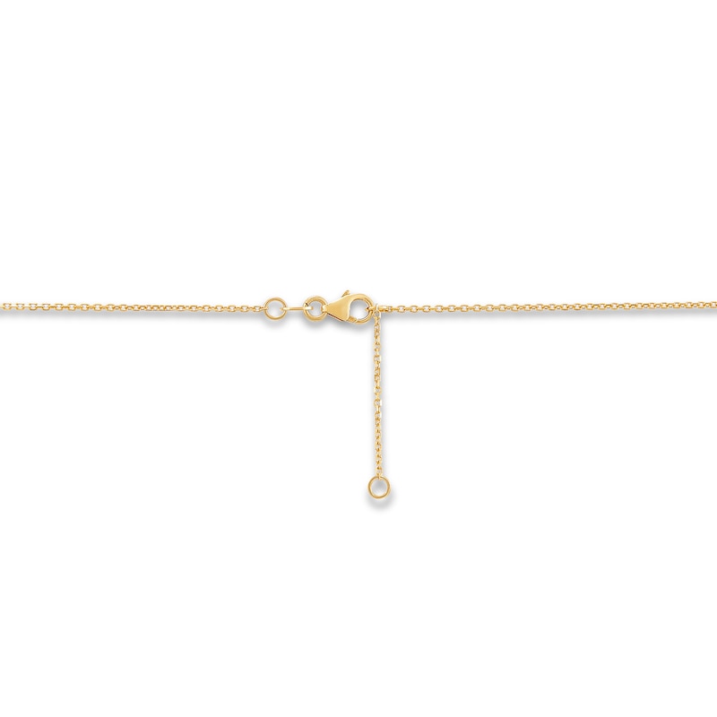 Main Image 2 of Double Open Circle Necklace 10K Yellow Gold 18"