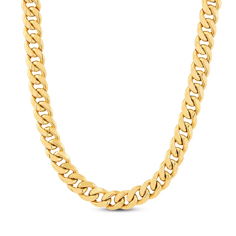 Hollow Cuban Link Chain 10K Yellow Gold 24"