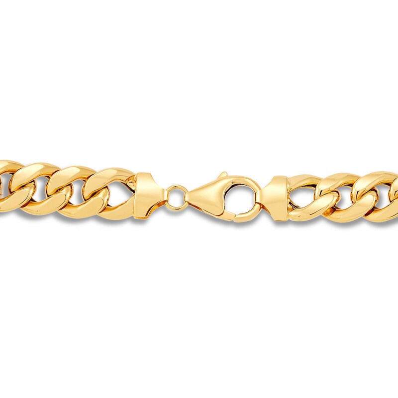Main Image 2 of Hollow Cuban Link Chain 10K Yellow Gold 24" 9.75mm