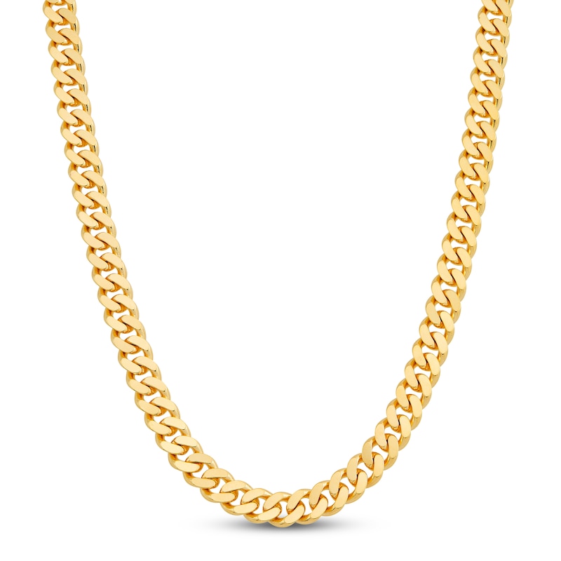 Curb Cuban Link Necklace 10K Yellow Gold 24" 9.4mm
