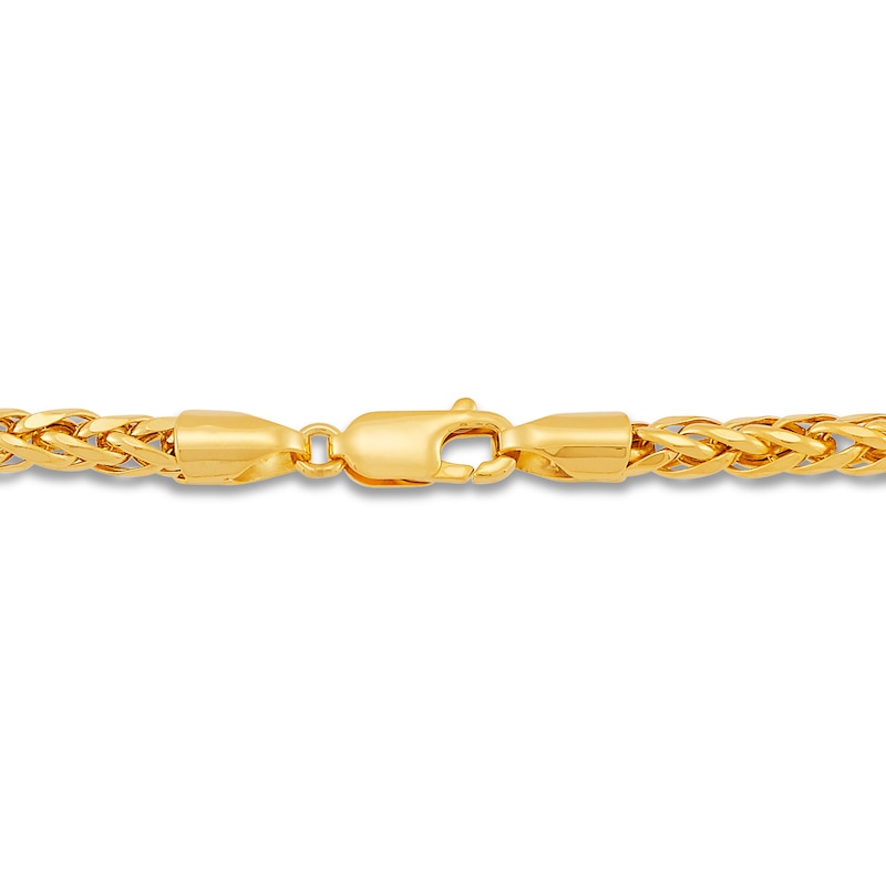 Hollow Wheat Necklace 10K Yellow Gold 24" 3.8mm