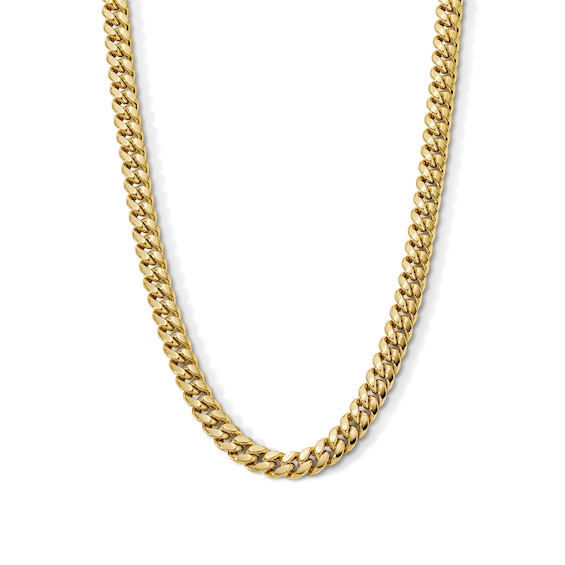 Curb Chain Necklace 10K Yellow Gold 22" 6.15mm