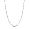 Thumbnail Image 1 of Hammered Link Necklace Sterling Silver 18&quot;