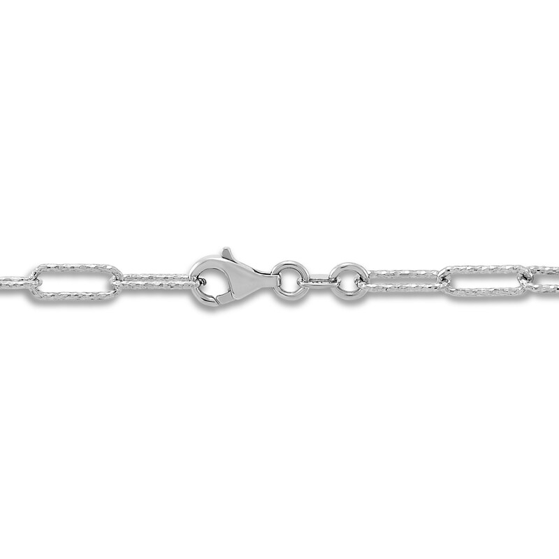 Main Image 2 of Hammered Link Necklace Sterling Silver 18&quot;