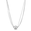 Thumbnail Image 1 of Sliding Rolo Bead Necklace Sterling Silver 16"