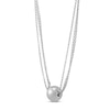 Thumbnail Image 2 of Sliding Rolo Bead Necklace Sterling Silver 16"