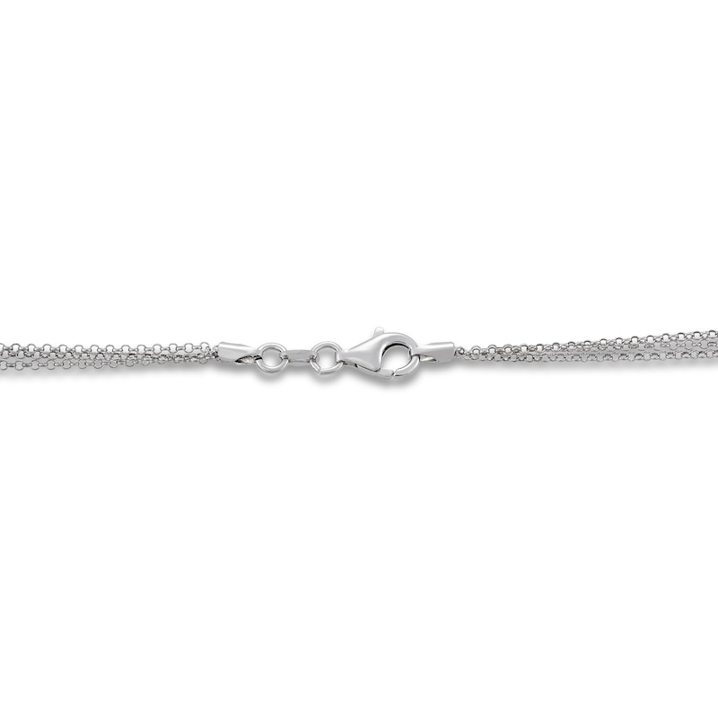 Main Image 3 of Sliding Rolo Bead Necklace Sterling Silver 16"