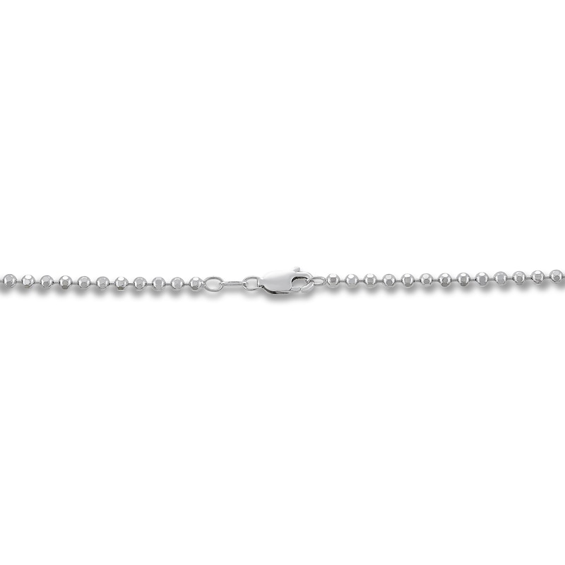 Main Image 2 of Beaded Chain Necklace Sterling Silver 18" 2.35mm