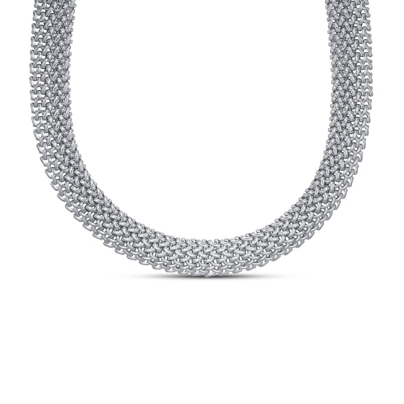 Main Image 1 of Bombe Braid Necklace Sterling Silver 18"