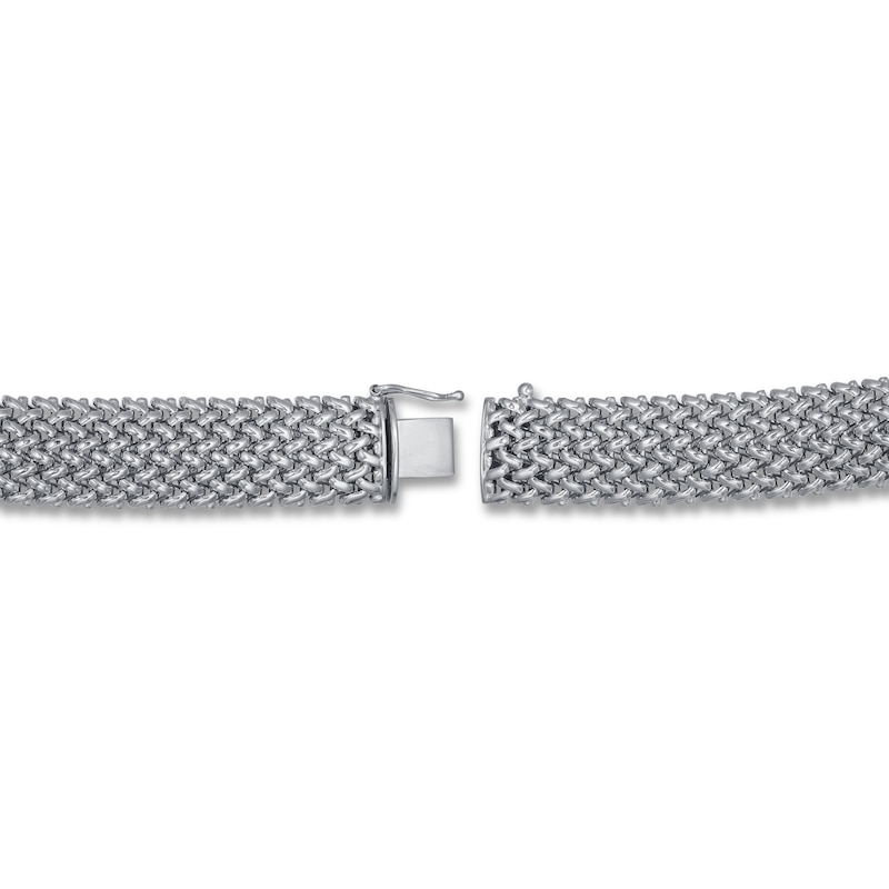 Main Image 2 of Bombe Braid Necklace Sterling Silver 18"