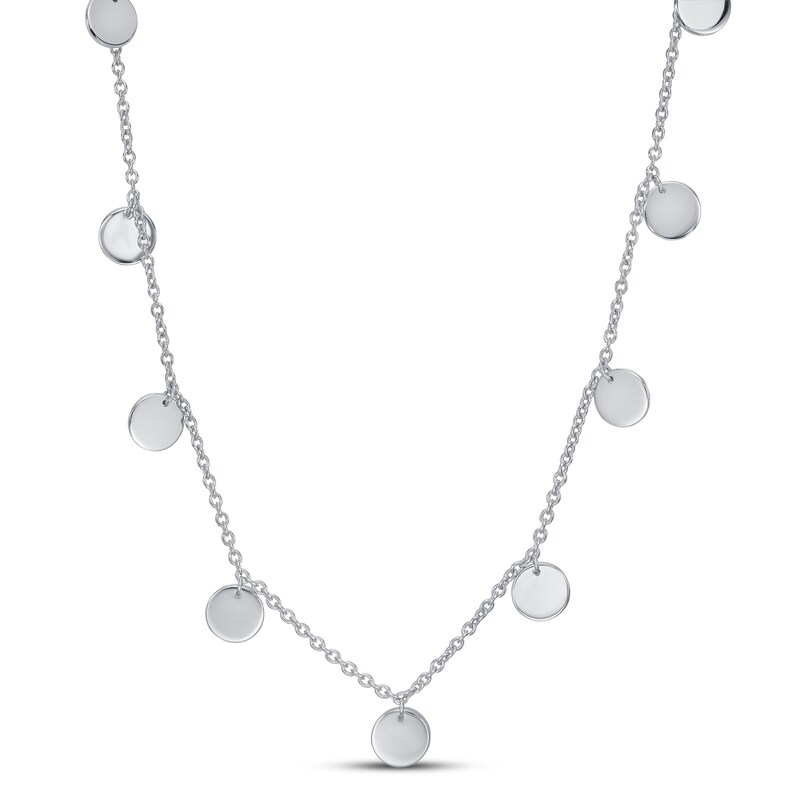 Main Image 1 of Disk Chain Necklace Sterling Silver 36"
