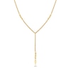 Thumbnail Image 0 of Bead Station and Lariat Rope Necklace 10K Yellow Gold 18" Adjustable