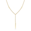 Thumbnail Image 1 of Bead Station and Lariat Rope Necklace 10K Yellow Gold 18" Adjustable