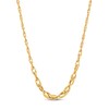 Thumbnail Image 1 of Graduated Oval Interlock Necklace 10K Yellow Gold 17"