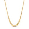 Thumbnail Image 0 of Graduated Oval Interlock Necklace 10K Yellow Gold 17"