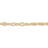 Thumbnail Image 2 of Graduated Oval Interlock Necklace 10K Yellow Gold 17"