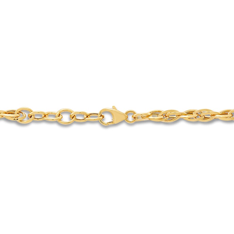 Main Image 2 of Graduated Oval Interlock Necklace 10K Yellow Gold 17"