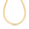 Thumbnail Image 1 of Hollow Square Bead & Bar Necklace 10K Yellow Gold 17.25"