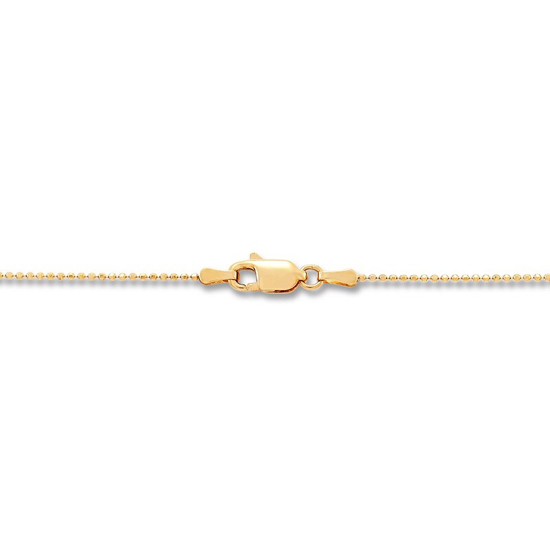 Main Image 2 of Bar & Bead Chain Necklace 10K Yellow Gold