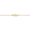 Thumbnail Image 1 of Glitter Twisted Bar Necklace 10K Yellow Gold 16"