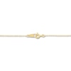 Thumbnail Image 2 of Glitter Twisted Bar Necklace 10K Yellow Gold 16"